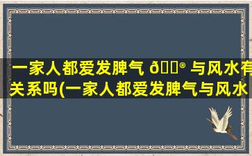 一家人都爱发脾气 💮 与风水有关系吗(一家人都爱发脾气与风水有关系吗为什么)